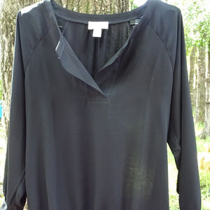 LOFT Womens Black Shirt size SP Black